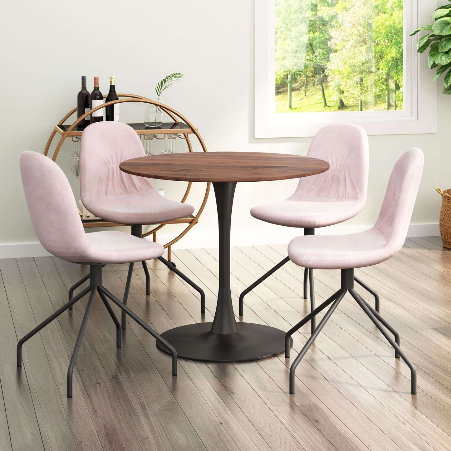 Opus Round Top Dining Table in Variety of Colors - Revel Sofa 