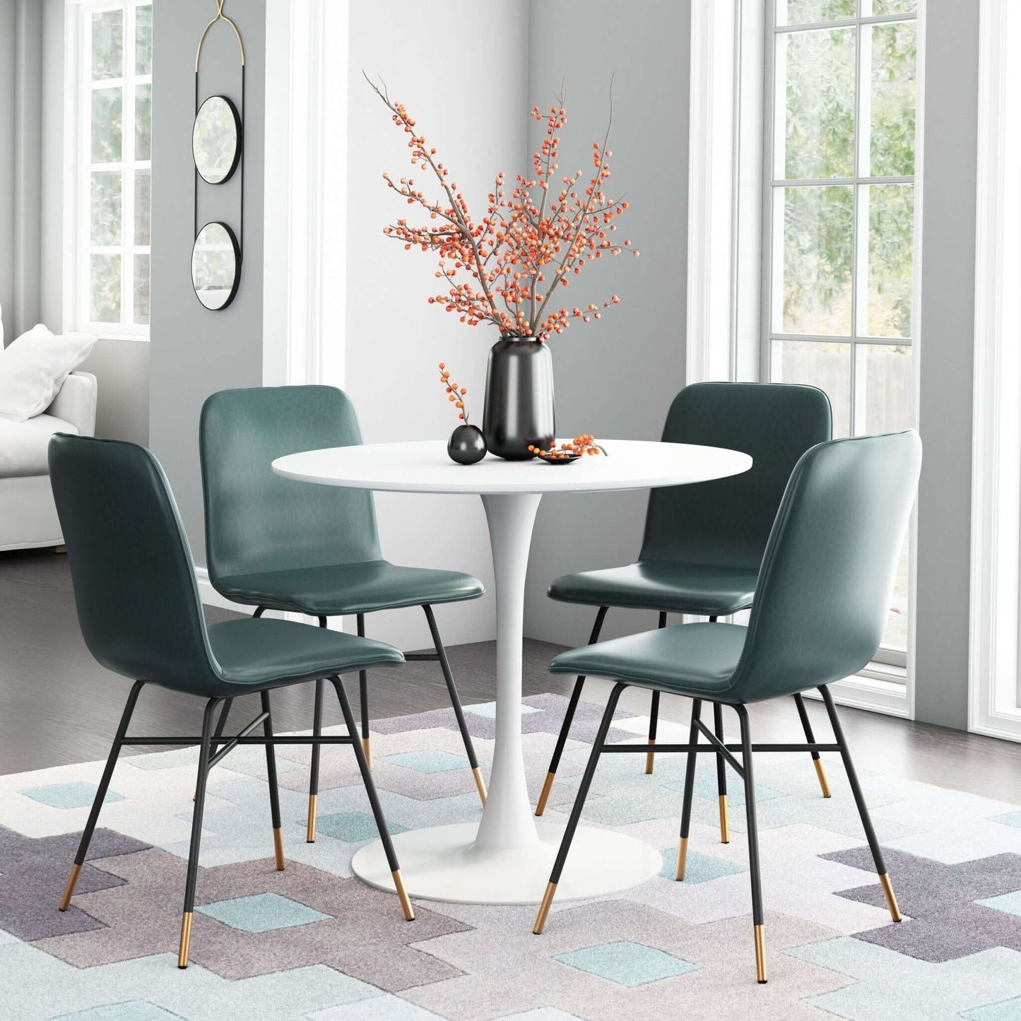 Opus Round Top Dining Table in Variety of Colors - Revel Sofa 