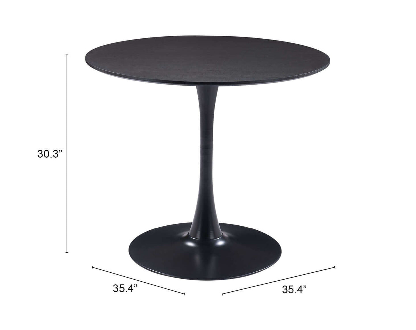 Opus Round Top Dining Table in Variety of Colors - Revel Sofa 