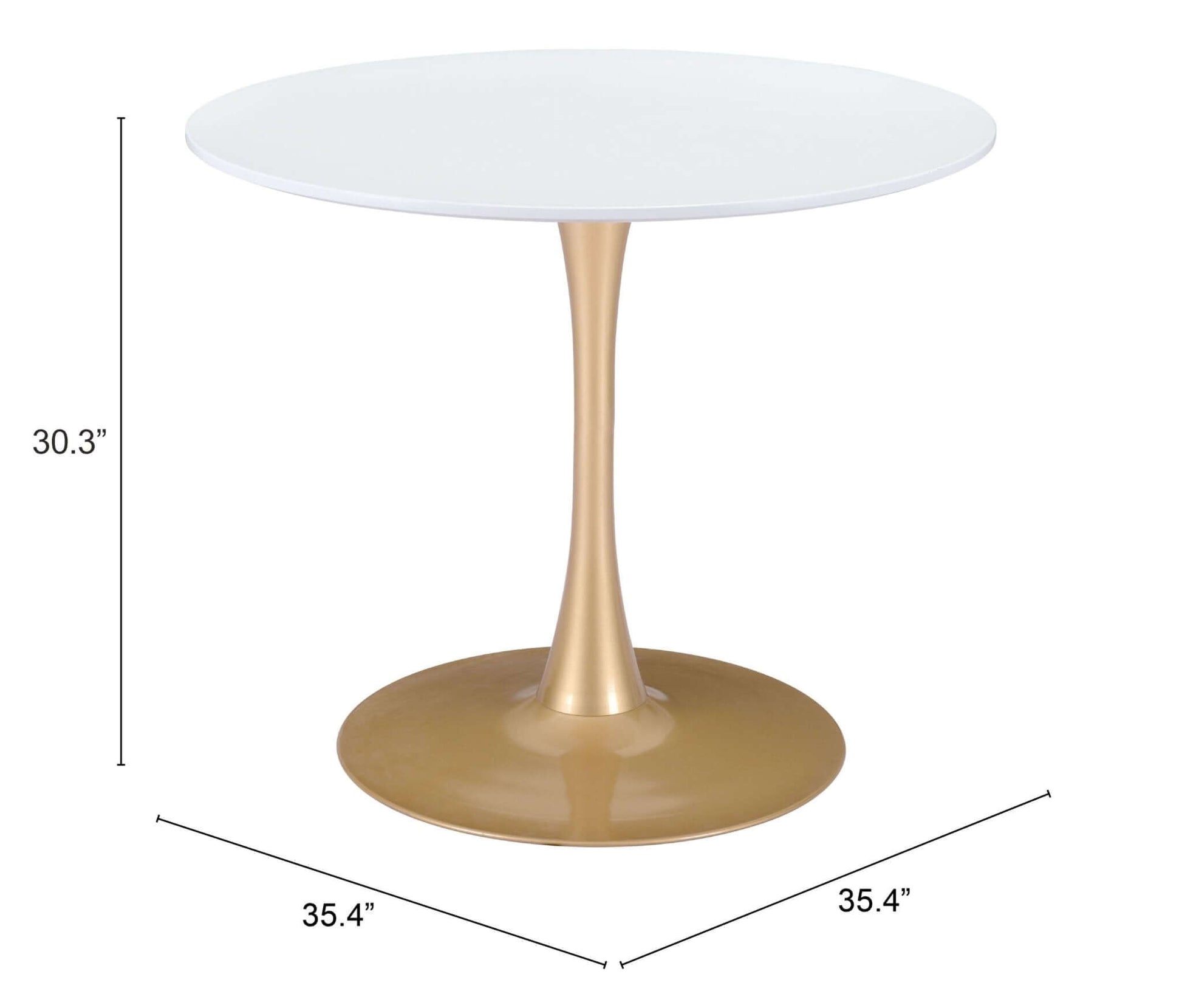 Opus Round Top Dining Table in Variety of Colors - Revel Sofa 