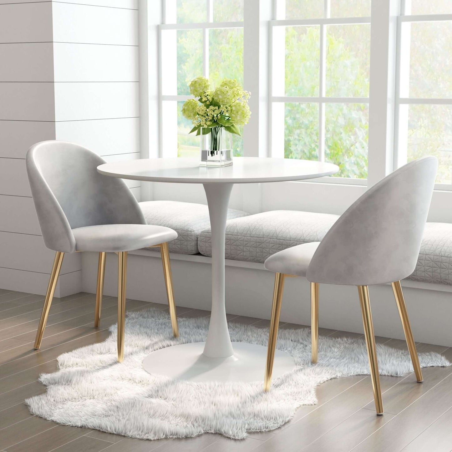 Opus Round Top Dining Table in Variety of Colors - Revel Sofa 