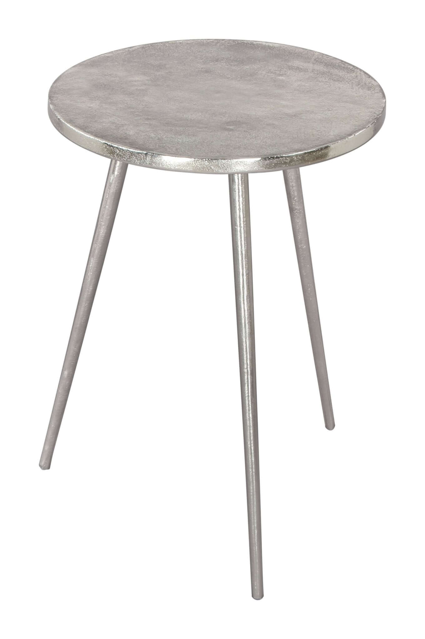 Politik Modern Silver Metallic End Side Table - Revel Sofa 