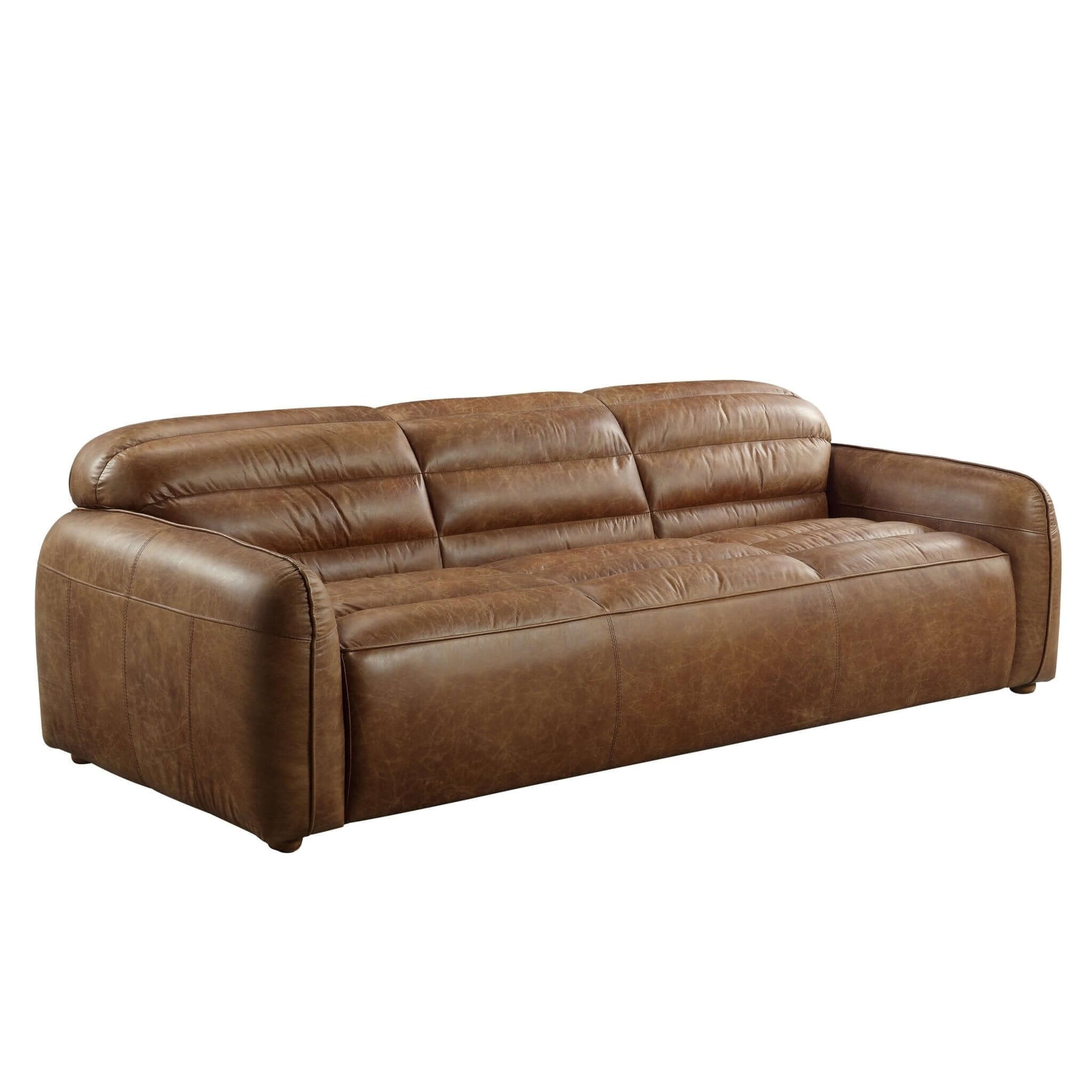 Rafer Genuine Top-Grain Leather Sofa Couch 95” - Revel Sofa 