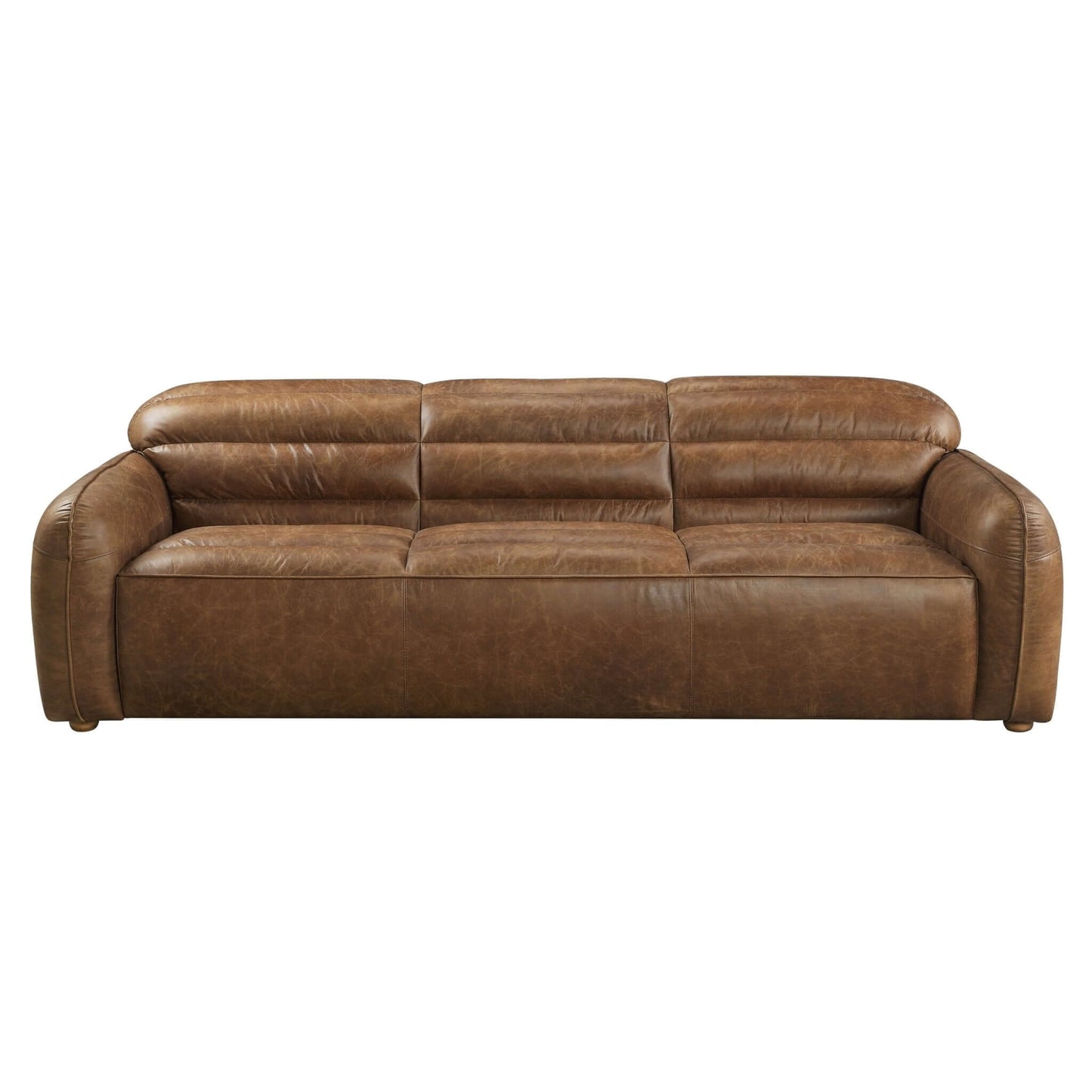 Rafer Genuine Top-Grain Leather Sofa Couch 95” - Revel Sofa 