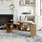 Reed Glass Top Center Coffee Table w Storage - Revel Sofa 