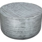 Sara Metallic Cylindrical Coffee Center Table in Antique Silver - Revel Sofa 
