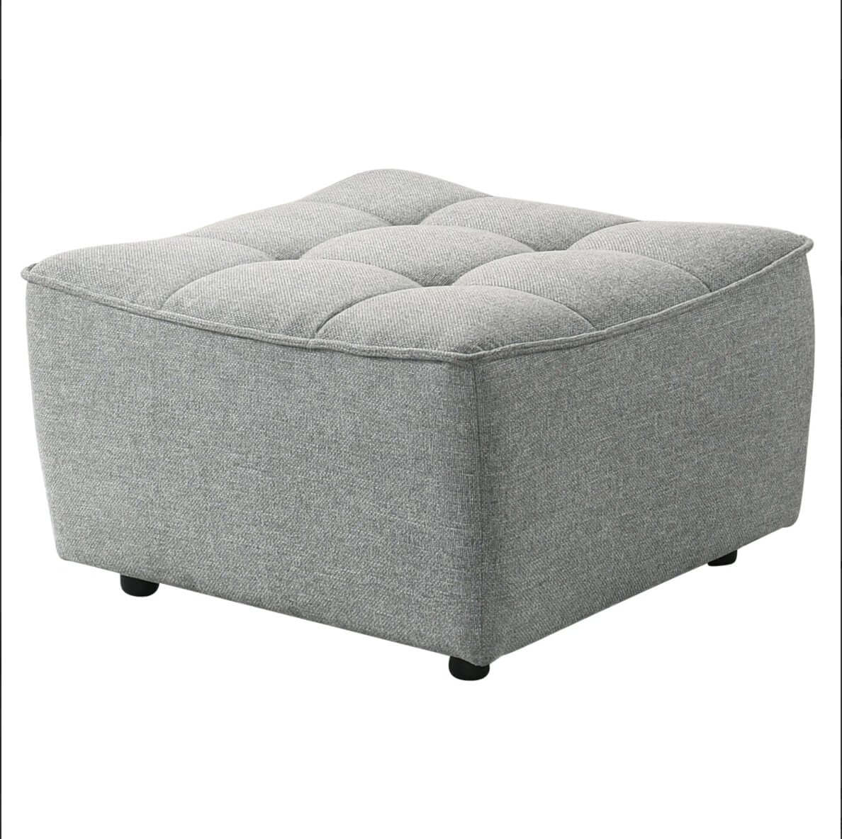 Selen MCM Styled Modular Tufted Corner Sectional Sofa, Linen or Leather 126" - Revel Sofa 