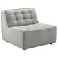 Selen MCM Styled Modular Tufted Corner Sectional Sofa, Linen or Leather 126" - Revel Sofa 