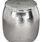 Solo Metallic Round Side Table Storage, Silver - Revel Sofa 