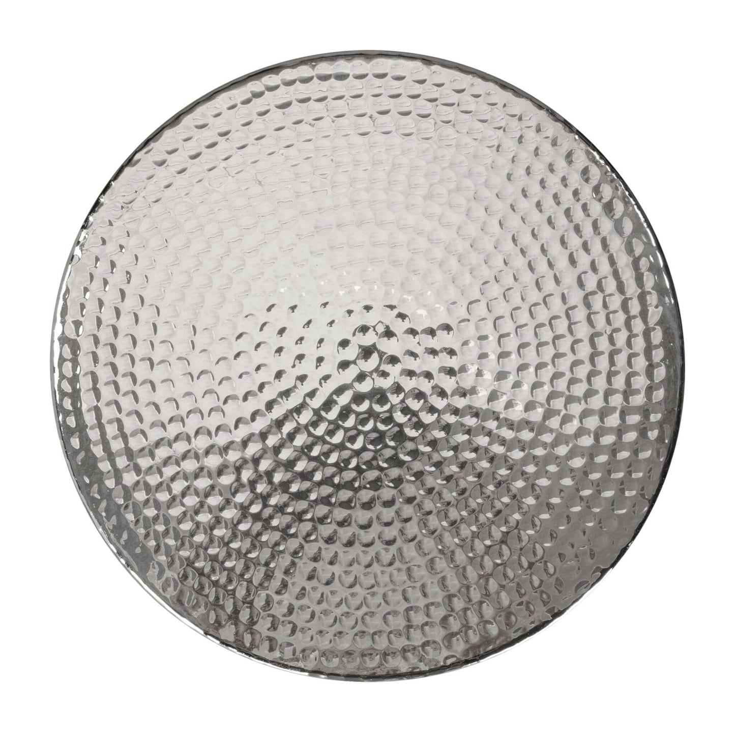 Solo Metallic Round Side Table Storage, Silver - Revel Sofa 
