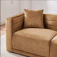 Solo Modern Tufted Corner Sectional Sofa, Boucle or Velvet 104" - Revel Sofa 