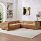 Solo Modern Tufted Corner Sectional Sofa, Boucle or Velvet 104" - Revel Sofa 