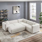 Solo Modern Tufted Corner Sectional Sofa, Boucle or Velvet 104" - Revel Sofa 