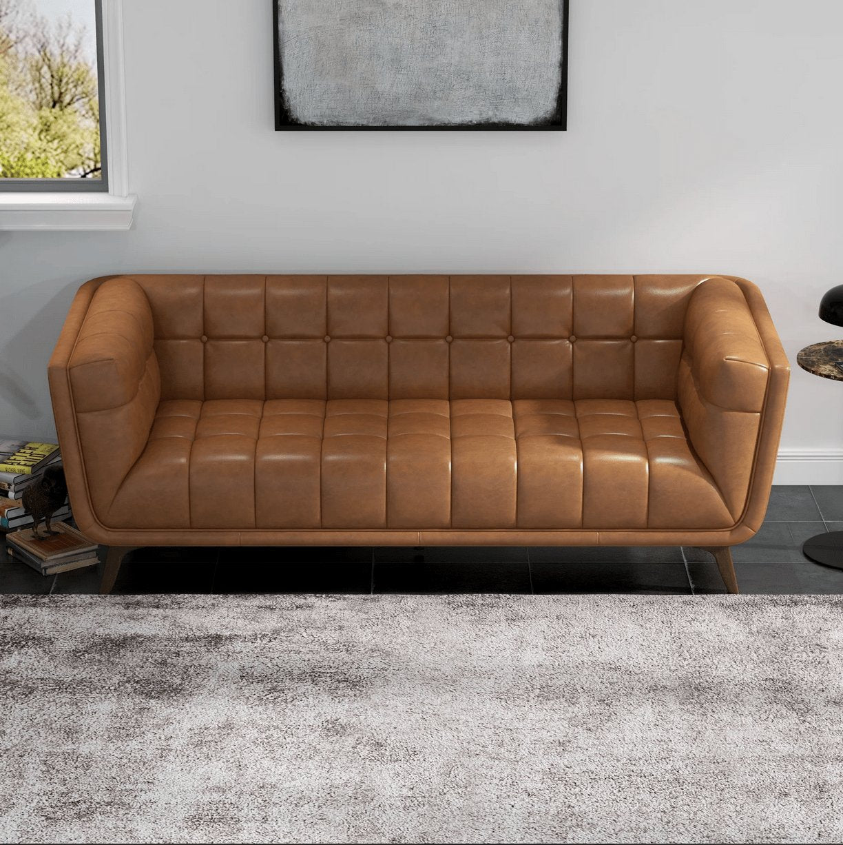 Addison MCM Styled Tufted Sofa Couch 86” - Revel Sofa 