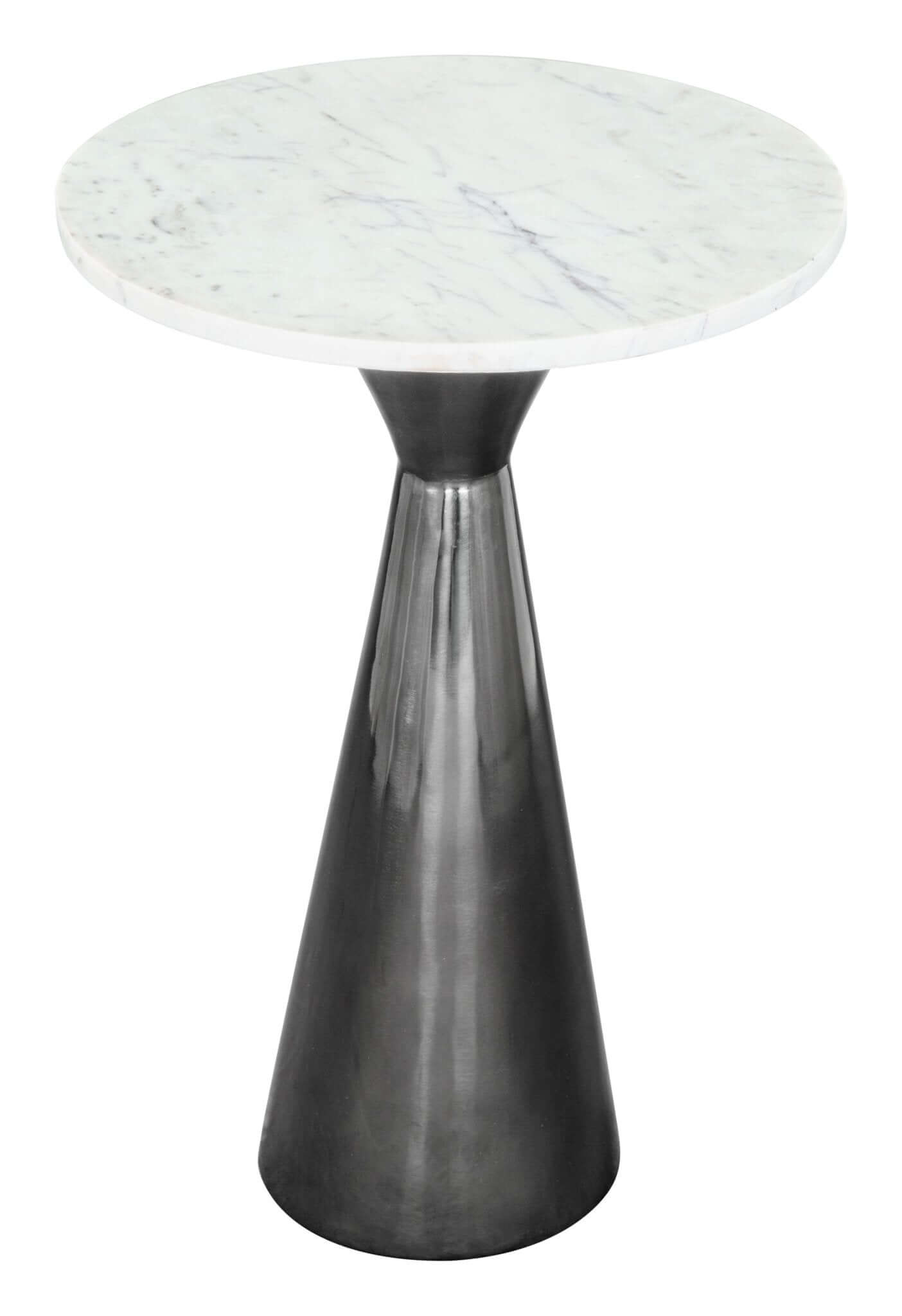 Tim Modern Accent End Table in White & Black - Revel Sofa 