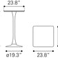 Valleta Bar Beverage Table Square Top - Revel Sofa 