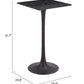 Valleta Bar Beverage Table Square Top - Revel Sofa 