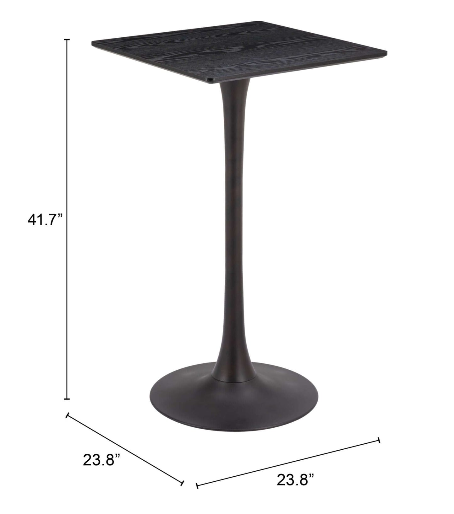 Valleta Bar Beverage Table Square Top - Revel Sofa 