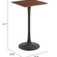 Valleta Bar Beverage Table Square Top - Revel Sofa 