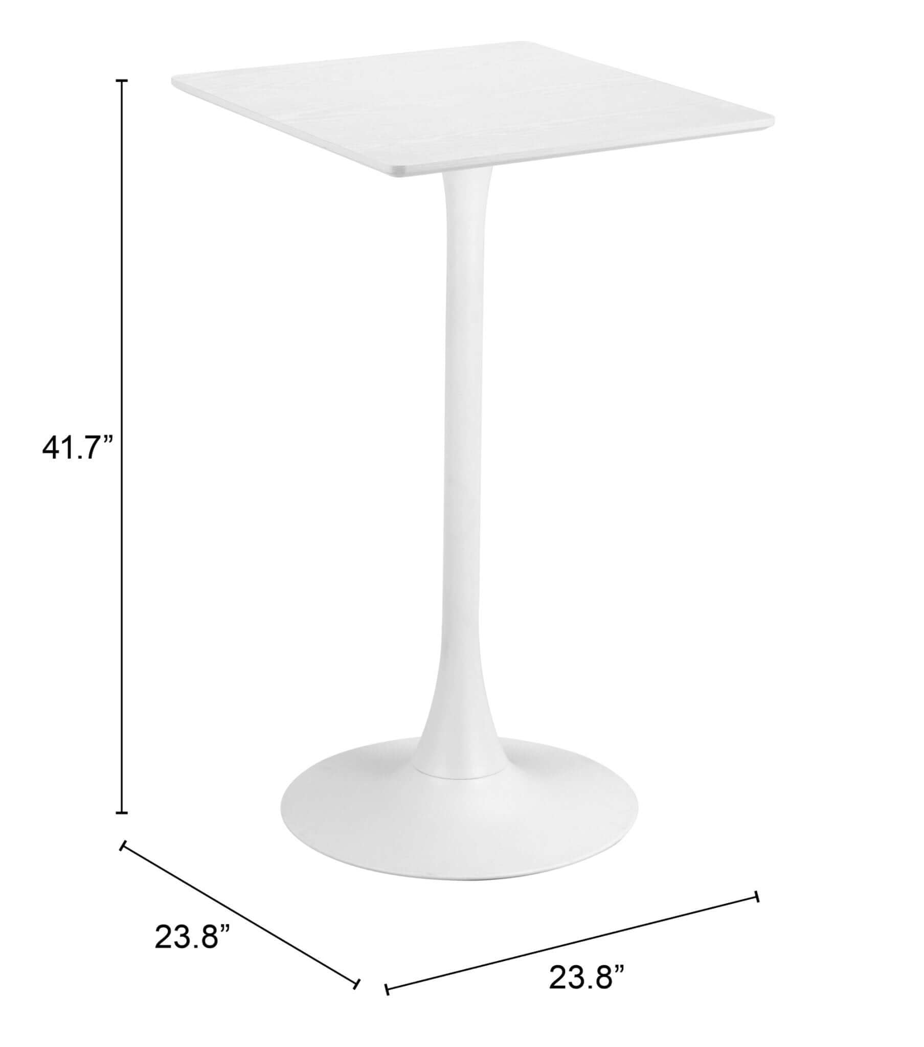 Valleta Bar Beverage Table Square Top - Revel Sofa 