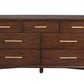 Walnut Solid Wood Seven Drawer Double Dresser 60" - Revel Sofa 