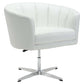 Wilshire Adjustable Channel Tufted Accent Swivel Chair, White or Brown - Revel Sofa 