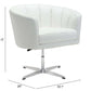 Wilshire Adjustable Channel Tufted Accent Swivel Chair, White or Brown - Revel Sofa 