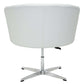 Wilshire Adjustable Channel Tufted Accent Swivel Chair, White or Brown - Revel Sofa 