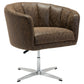 Wilshire Adjustable Channel Tufted Accent Swivel Chair, White or Brown - Revel Sofa 